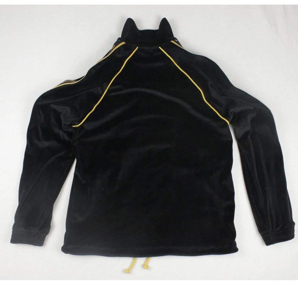 Reigning Fury King Fury Velour Track Jacket Mens S Black Gold Logo Streetwear